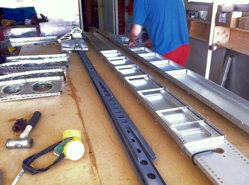 Spar pre and rib clip fitting