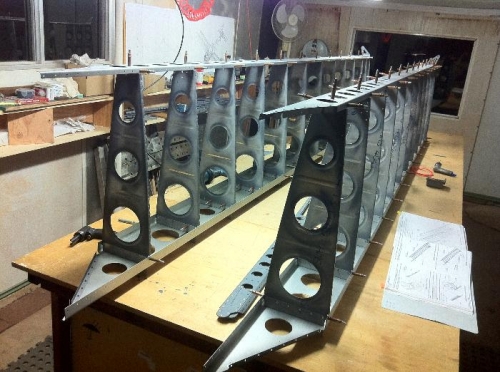 Main ribs to spars assembly