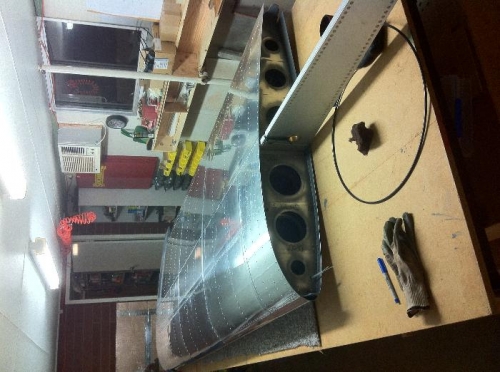 sheeting completed, (tip to go)