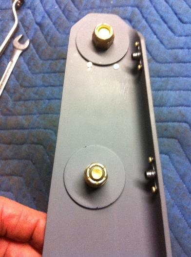 Larger washers to save damage to fork sides.