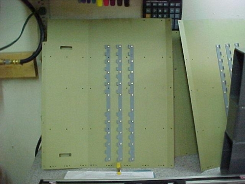 The seat bottom showing the riveted hinges (3 for seat adjustments)