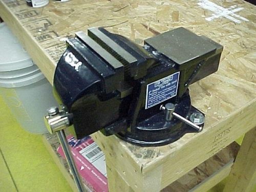 Bench vise from Harbor Freight Aircraft Supply.....