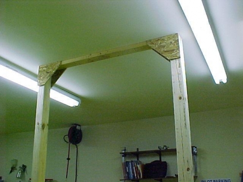 4x4 posts attached to the ceiling