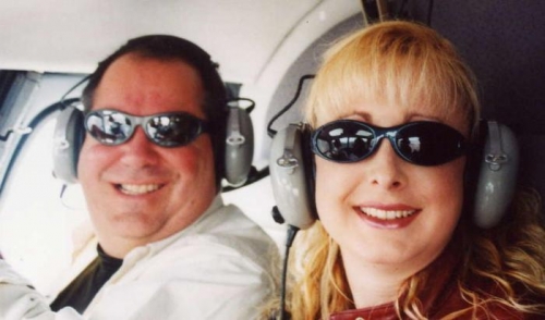 Joe & Wendy taking a Helicopter ride......