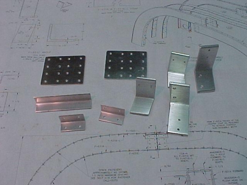 Misc. angle parts fabricated for the cabin frame