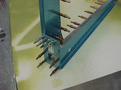 A close-up of the bellcrank support ribs