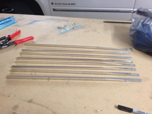 All the stiffeners cut per the plans