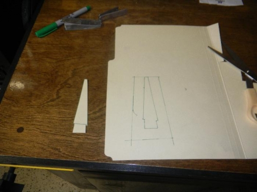 Transfering profile to thick paper and drawing in flanges
