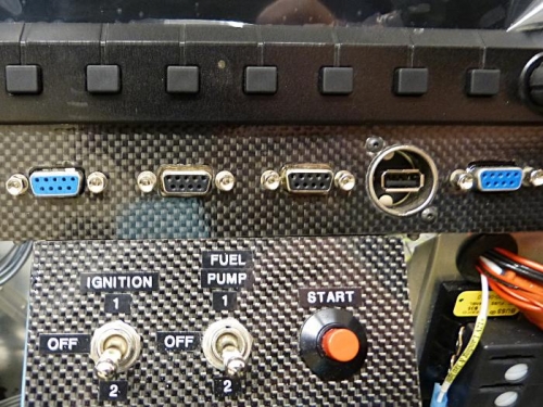 Serial ports mounted in panel
