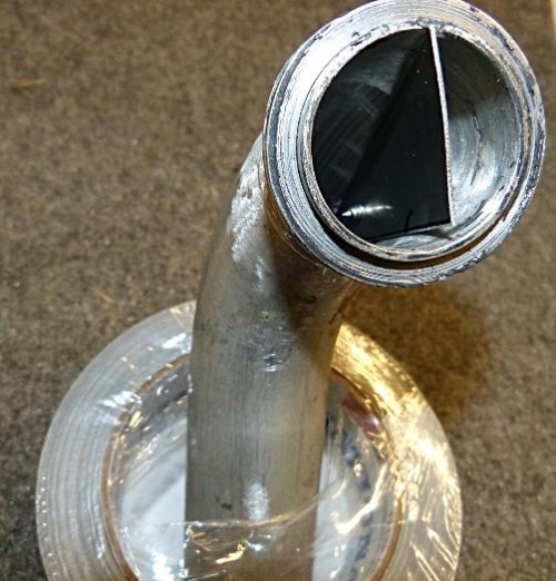 Divider inserted in intake tube to divert air  from cyl #2