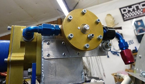Fuel pressure regulator bracket and clamp.