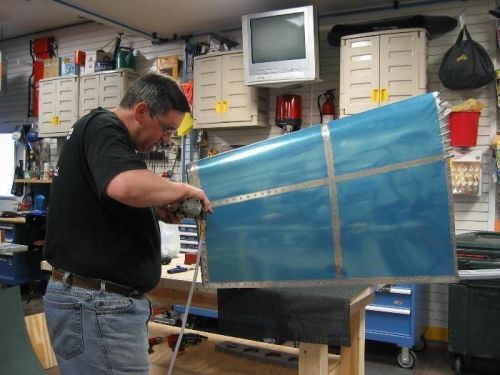 Me Riveting the Top Row (for the FAA)