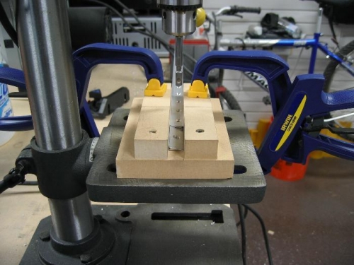 Fixture in Use on Drill Press
