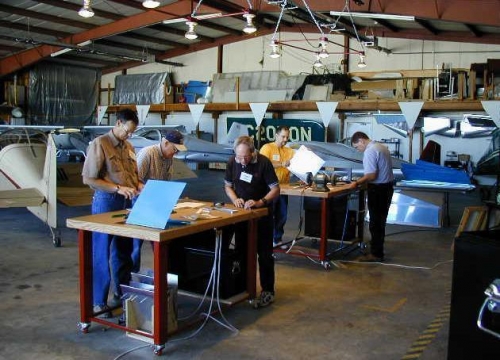 Cleaveland Class in W&C Aircraft Works Hangar