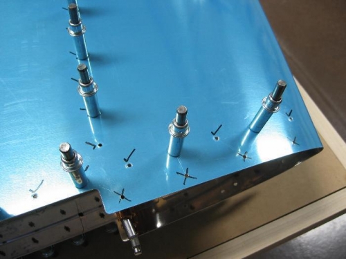 Marked Holes to be Drilled Later (X)