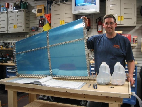 Vinyl Film Stripped from Rivet Lines