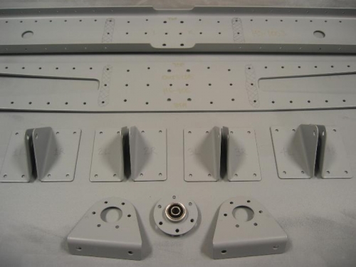 Rear Spar Components Freshly Primed