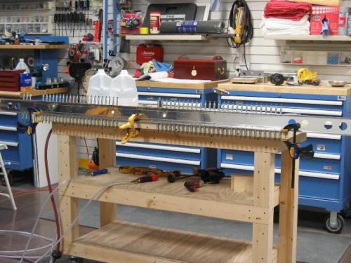 Countersinnking Rivet Holes in Middle of Flange