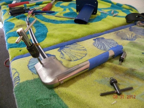 Tapping threads for pitot mount