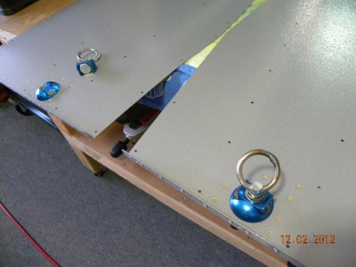 Removable Tie-down Rings fastened to floor panels