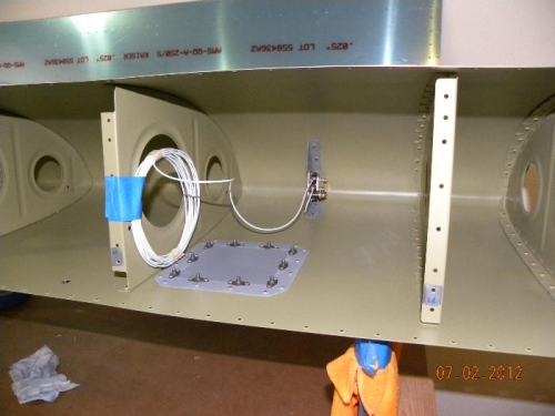 Stall device installed, wired and access panel in place