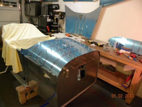 Forward Top Skin Cleco'd in Place