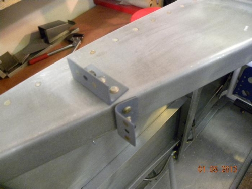 Panel Brackets riveted in Place