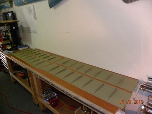 Primed Insides with Stiffeners Riveted in Place