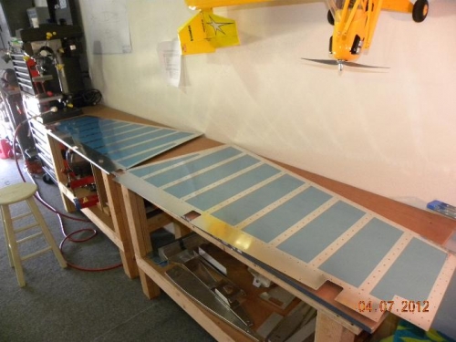 Rudder Skins Back Riveting Complete