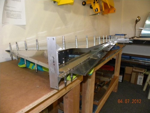 Rudder Skins Clecod to Frame