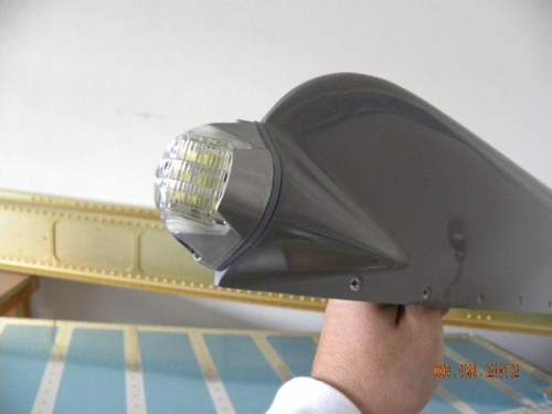 Suntail Strobe Fastened to Rudder Bottm