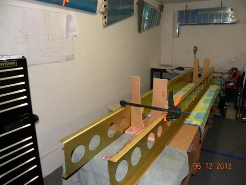 Front Wing Spars set for Countersinking Nut Plates