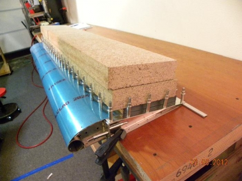 Concrete weights for drilling trailing edge