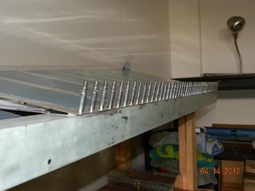 Pros-Sealed and Cleco'd to Aluminum Stiffener Angle