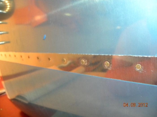 Blemishes on Skin after riveting