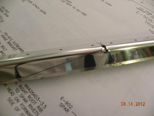 Marking Stiffeners for hand Trimming