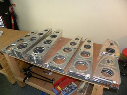 All ribs Deburred, Drilled, Fluted and Stacked