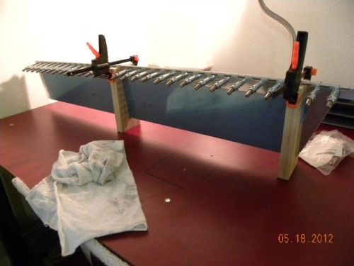 Clamped and Curing - Ready to Install to Elevator