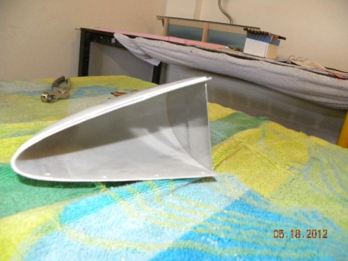 Aluminum backer plate fit into position