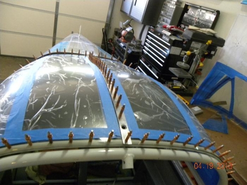 Center aluminum strip in place