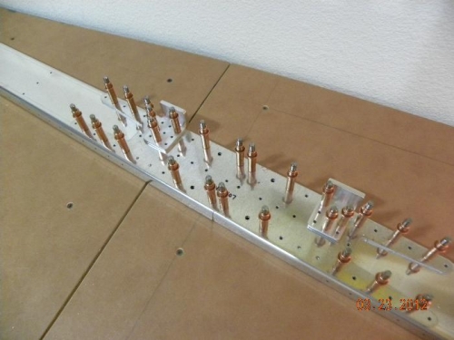 Angles Cleco'd to Front Spar