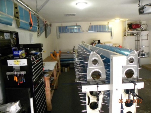 Leading Edges Cleco'd to Wing Spar