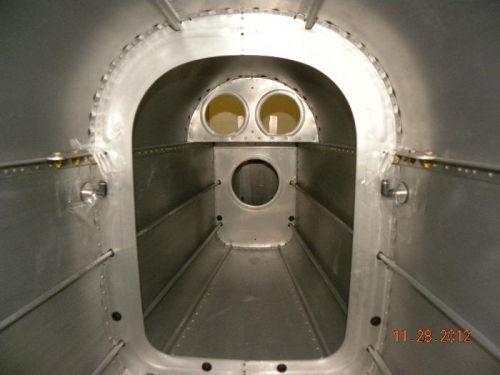 Static ports taped in place inside fuse for Pro Seal to cure