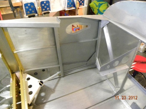 forward cockpit portion painted that will not be hidden by interior