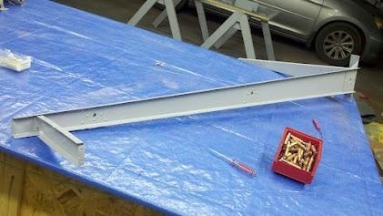 Spar and ribs riveted together