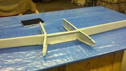 Completed front spar with inboardmost ribs