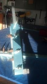 Outboard ribs counterbalance weight clecoed together