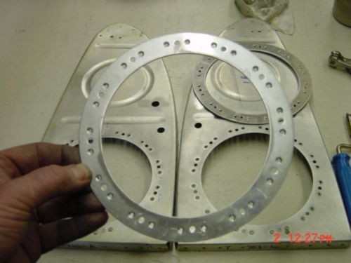 Countersunk platenut rivet holes