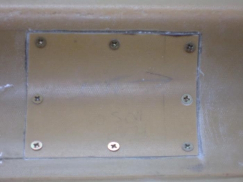 Outboard flap hinge access panel- roughed in