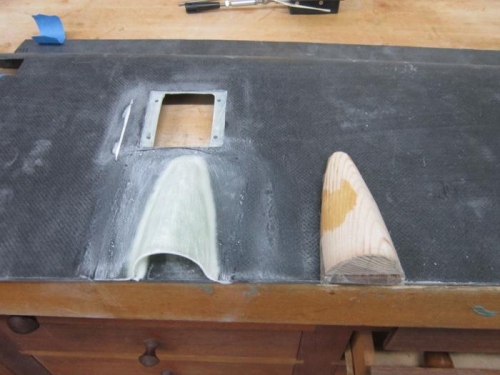 Aileron trim fairing with the final wooden form used